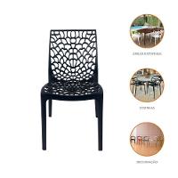 Kit 3 Cadeiras De Jantar Oficial Gruvyer Preto