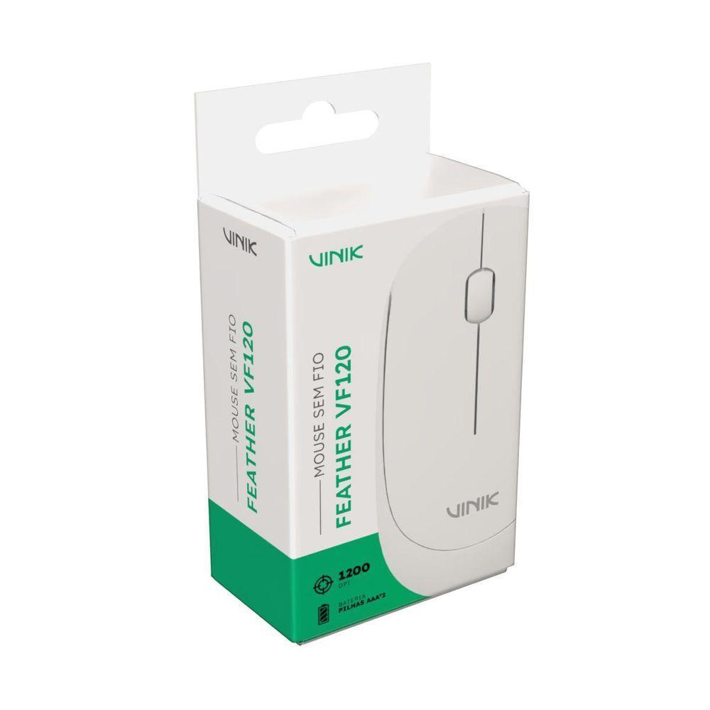 Mouse Sem Fio Vinik Feather Vf120 1200dpi - Branco - 7