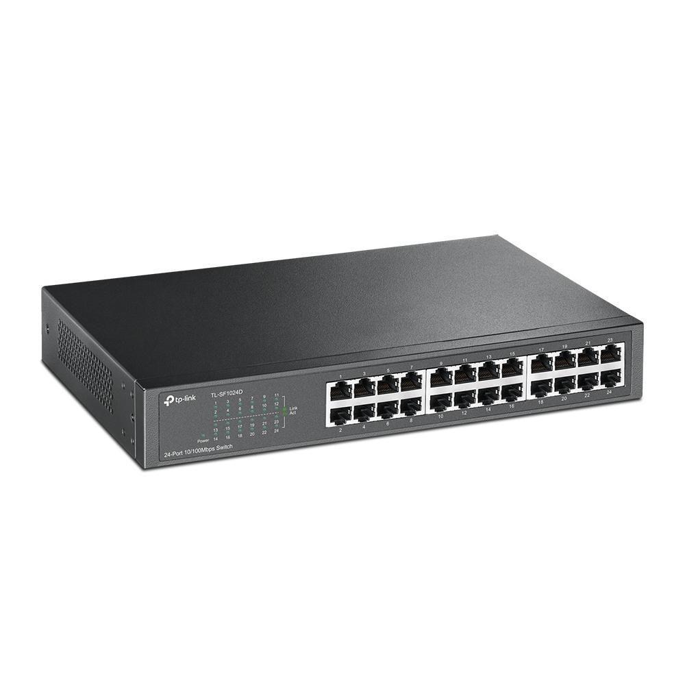 Switch Fast 24 Portas 10-100 Mesa Ou Montável Em Rack Não Gerenciável Tl-sf1024d Smb - 1