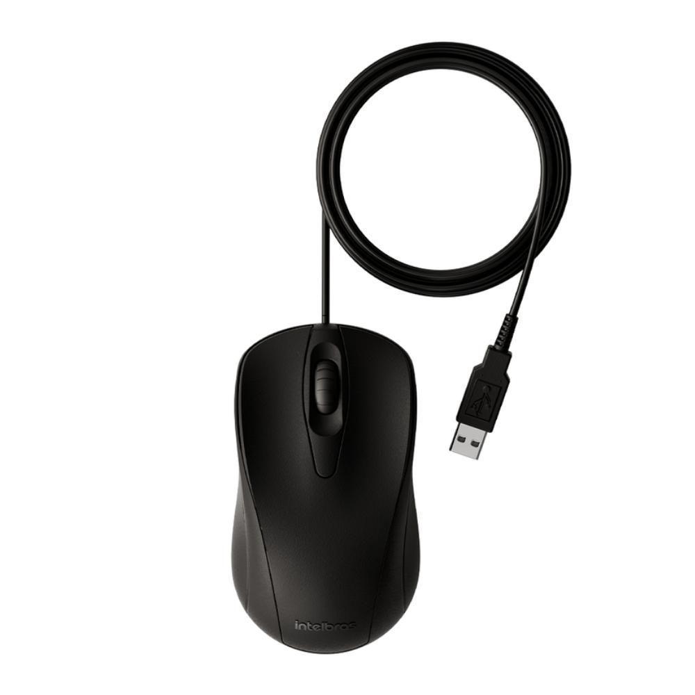 Mouse Intelbras Mci20 Com Fio Preto - 1