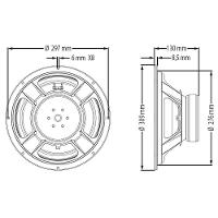 Alto-falante 250 Watts 12 Pol 8 Ohms Wf300-500b-8 Atk - 7