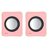 Caixa De Som 2.0 Usb 5v 2x 1w Com Controlador De Volume Rosa - 2