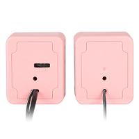 Caixa De Som 2.0 Usb 5v 2x 1w Com Controlador De Volume Rosa