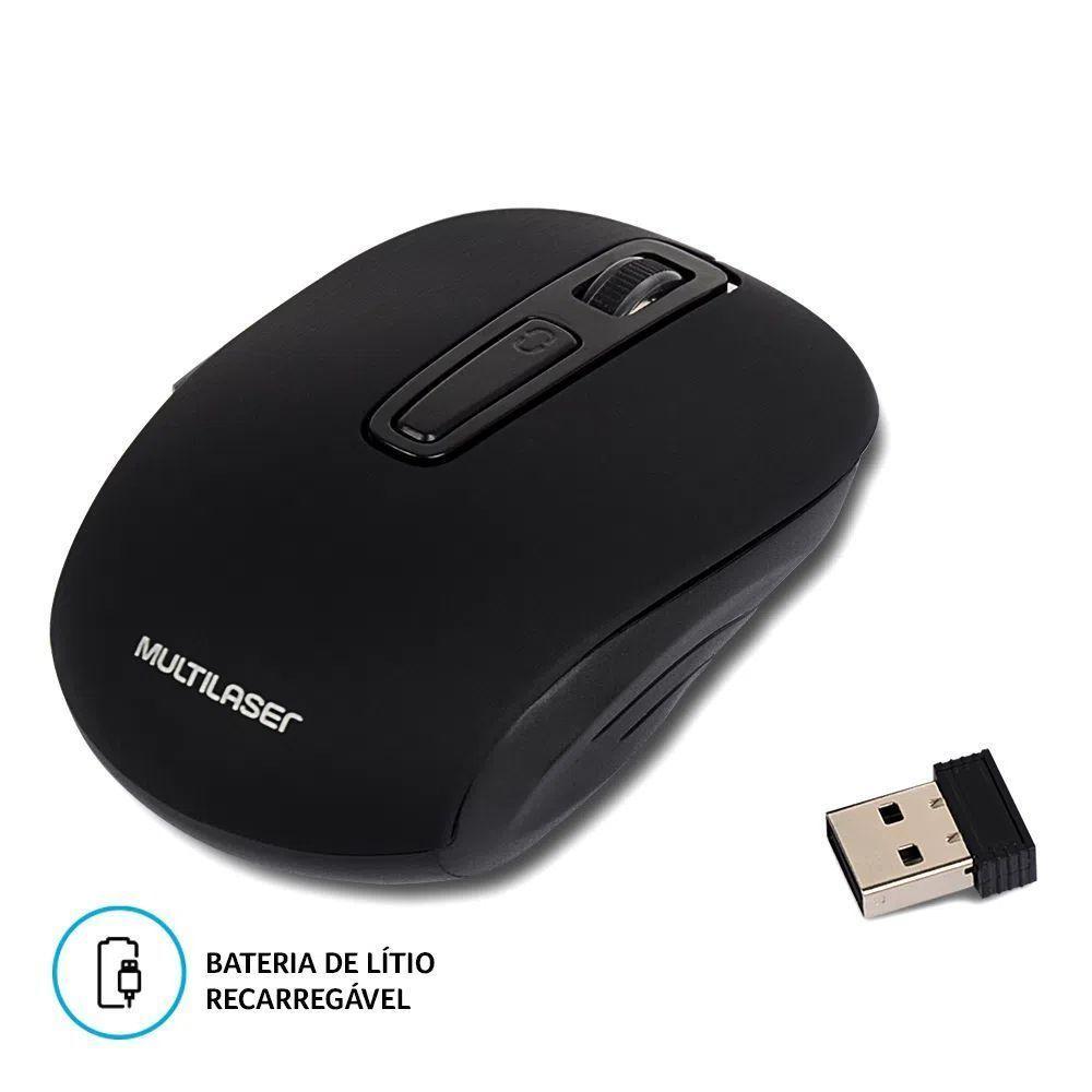 Mouse Multilaser Sem Fio Wave Litio 1600dpi 6 Botoes - Mo277 - 1