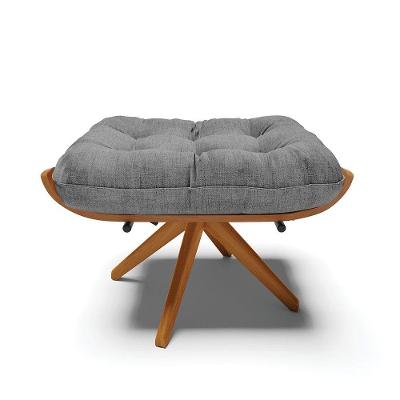 Puff Giratório Costela Linho A26 Grafite