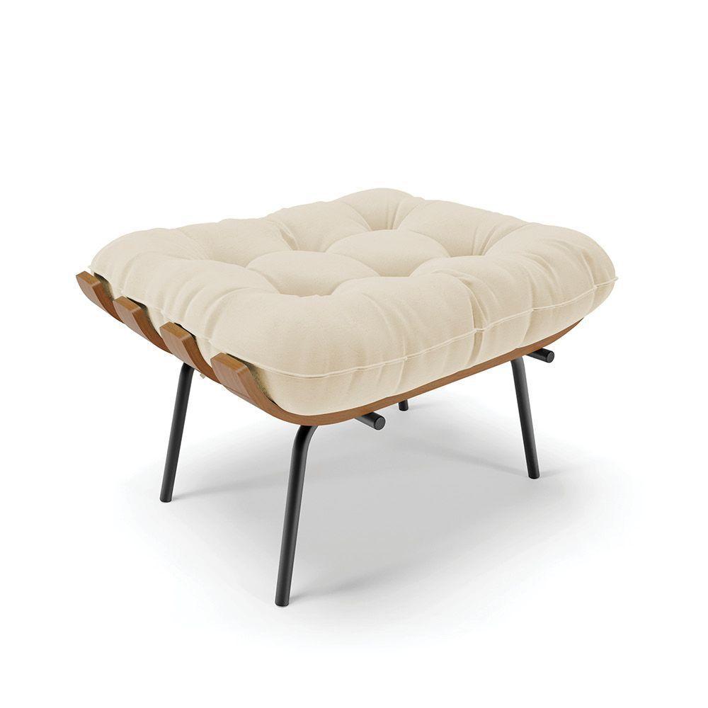 Kit 02 Puffs Costela Linho A19 Grosso Bege - 6