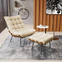 Kit 02 Puffs Costela Linho A19 Grosso Bege - 8