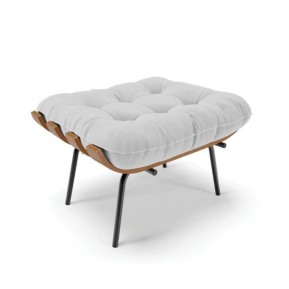 Kit 02 Puffs Costela Linho A05 Cinza Claro - 6