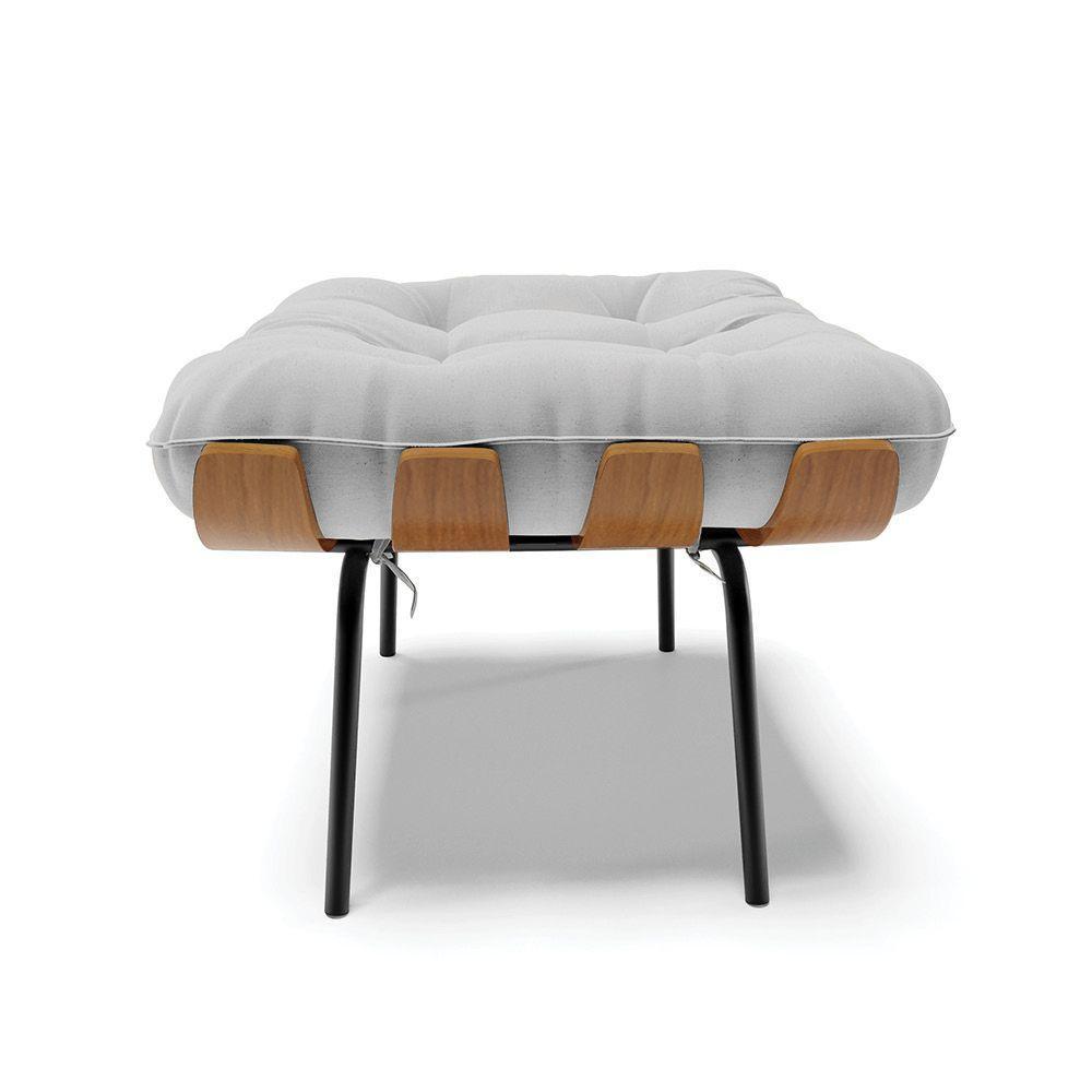 Kit 02 Puffs Costela Linho A05 Cinza Claro - 7