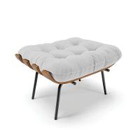 Kit 02 Puffs Costela Linho A05 Cinza Claro - 6