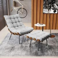 Kit 02 Puffs Costela Linho A05 Cinza Claro - 8