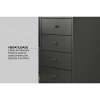 Mesa Cabeceira Infantil Presence C- 4 Gavetas Amendola Touch-grafito - Demóbile - 3