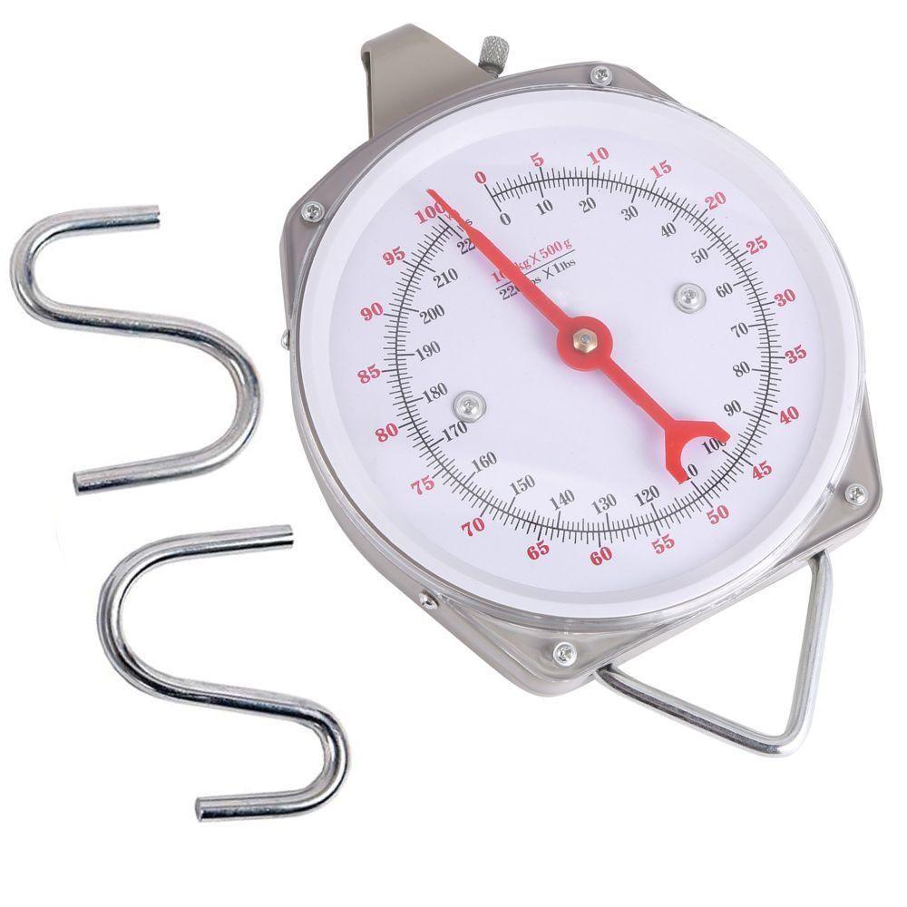 Balança Suspensa 100kg Gancho Peixeira Precisao Fixa Suspensa Pesca Açougue Multiuso Alta Precisao Tipo Relogio - 2