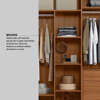 Guarda Roupa Casal 6 Portas E 6 Gavetas Atrice Nogueira Touch - 2