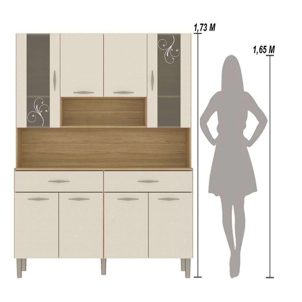 Armário De Cozinha Compacta Mdf 8 Portas Golden Plus Freijó-soft - 9