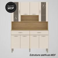 Armário De Cozinha Compacta Mdf 8 Portas Golden Plus Freijó-soft - 8