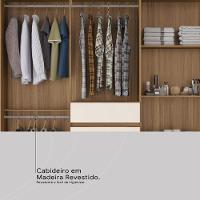 Guarda Roupa Casal 8 Portas E 2 Gavetas Paranaguá Amêndola Touch-off White - 7