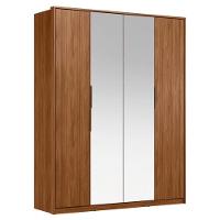 Guarda Roupa Casal 4 Portas Com Espelho E 3 Gavetas Attore Nogueira Touch - 10