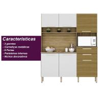Armario De Cozinha Compacta 6 Portas 2 Gavetas Montesa Freijó-supremo-ripado