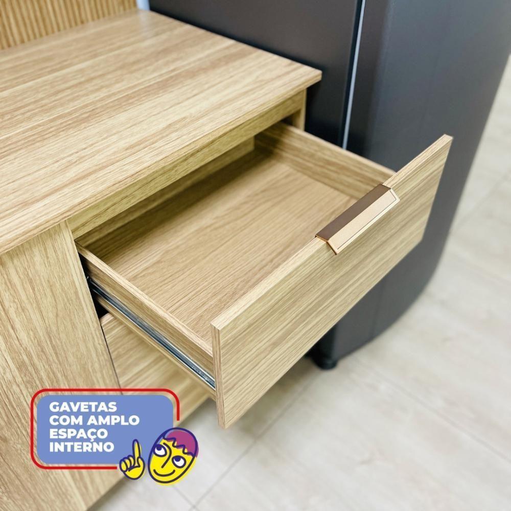 Armário De Cozinha Completa Com Balcão Para Pia 10 Portas Glam Freijó-vanilla-com Ripado - 9