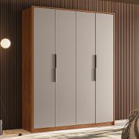 Guarda Roupa Casal 4 Portas E 3 Gavetas Attore - Nogueira-nude Prime Tx - 1