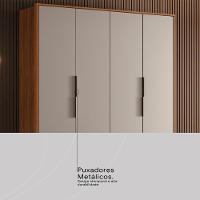 Guarda Roupa Casal 4 Portas E 3 Gavetas Attore - Nogueira-nude Prime Tx - 8