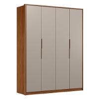 Guarda Roupa Casal 4 Portas E 3 Gavetas Attore - Nogueira-nude Prime Tx - 9