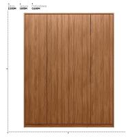 Guarda Roupa Casal 4 Portas E 3 Gavetas Attore Nogueira Touch - 2