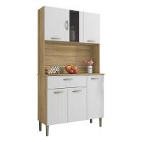 Armário De Cozinha Compacta 6 Portas 1 Gaveta Pan Freijó-supremo - 2