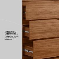 Guarda Roupa Casal 6 Portas Com Ripado E 6 Gavetas Atrice - Nogueira-nude Prime Tx - 2