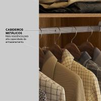 Guarda Roupa Casal 6 Portas Com Ripado E 6 Gavetas Atrice - Nogueira-nude Prime Tx - 6