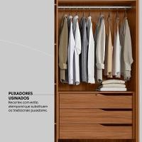 Guarda Roupa Casal 6 Portas Com Ripado E 6 Gavetas Atrice - Nogueira-nude Prime Tx - 8