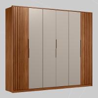 Guarda Roupa Casal 6 Portas Com Ripado E 6 Gavetas Atrice - Nogueira-nude Prime Tx - 10