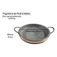 Jogo De Panelas Pedra Sabão 05 Peças - 1 Pressão 4 Litros, 2 Caçarola 3 Litros, Frigideira 20 Cm E Assadeira Grande