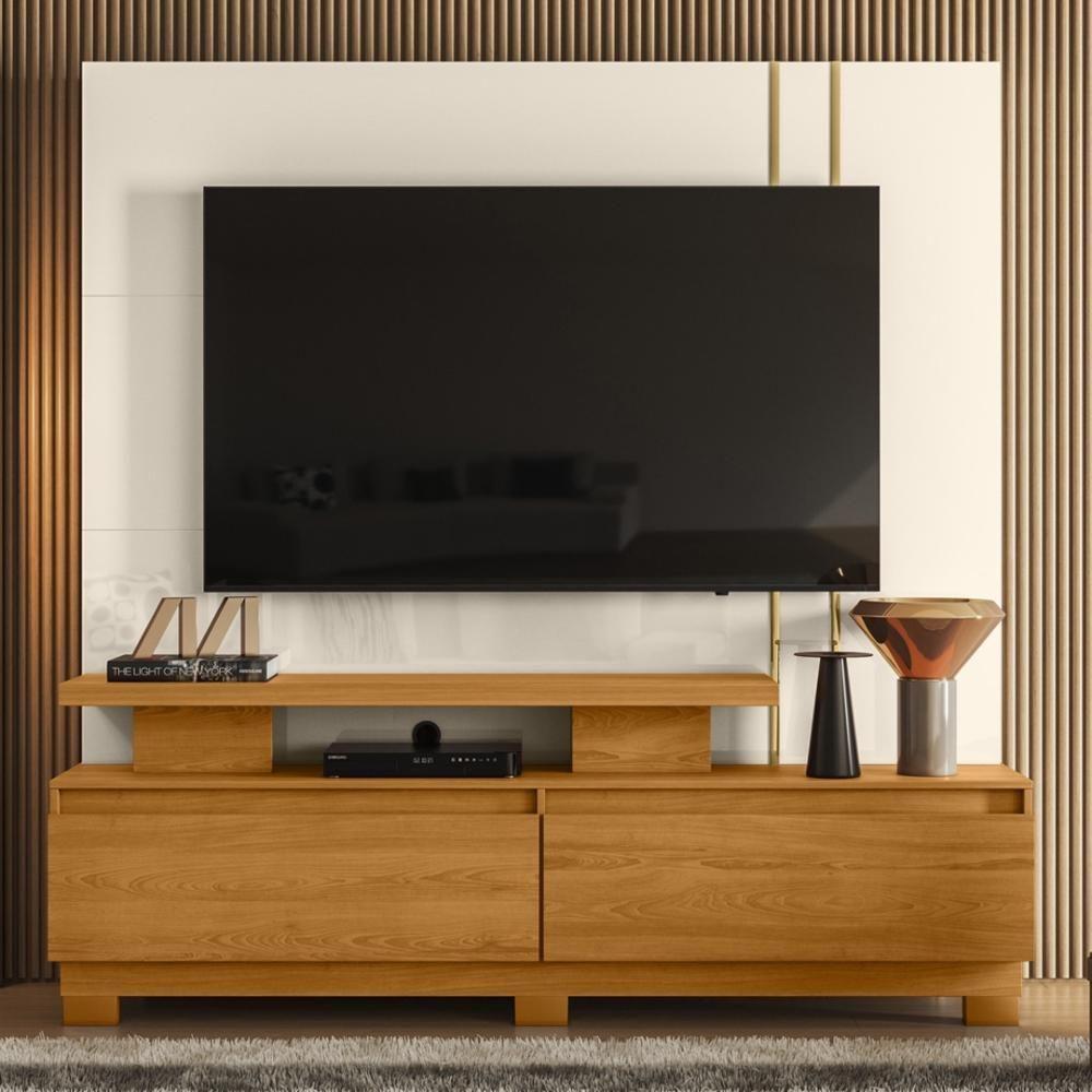 Estante Home Theater Para Tvs Até 75 Polegadas New Apolo - Cinamomo/off White - 1