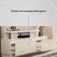Estante Home Theater Para Tvs Até 75 Polegadas New Apolo - Cinamomo/off White - 5