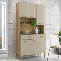 Armário De Cozinha Compacta 6 Portas 1 Gaveta Apolo Freijó-vanilla - 1