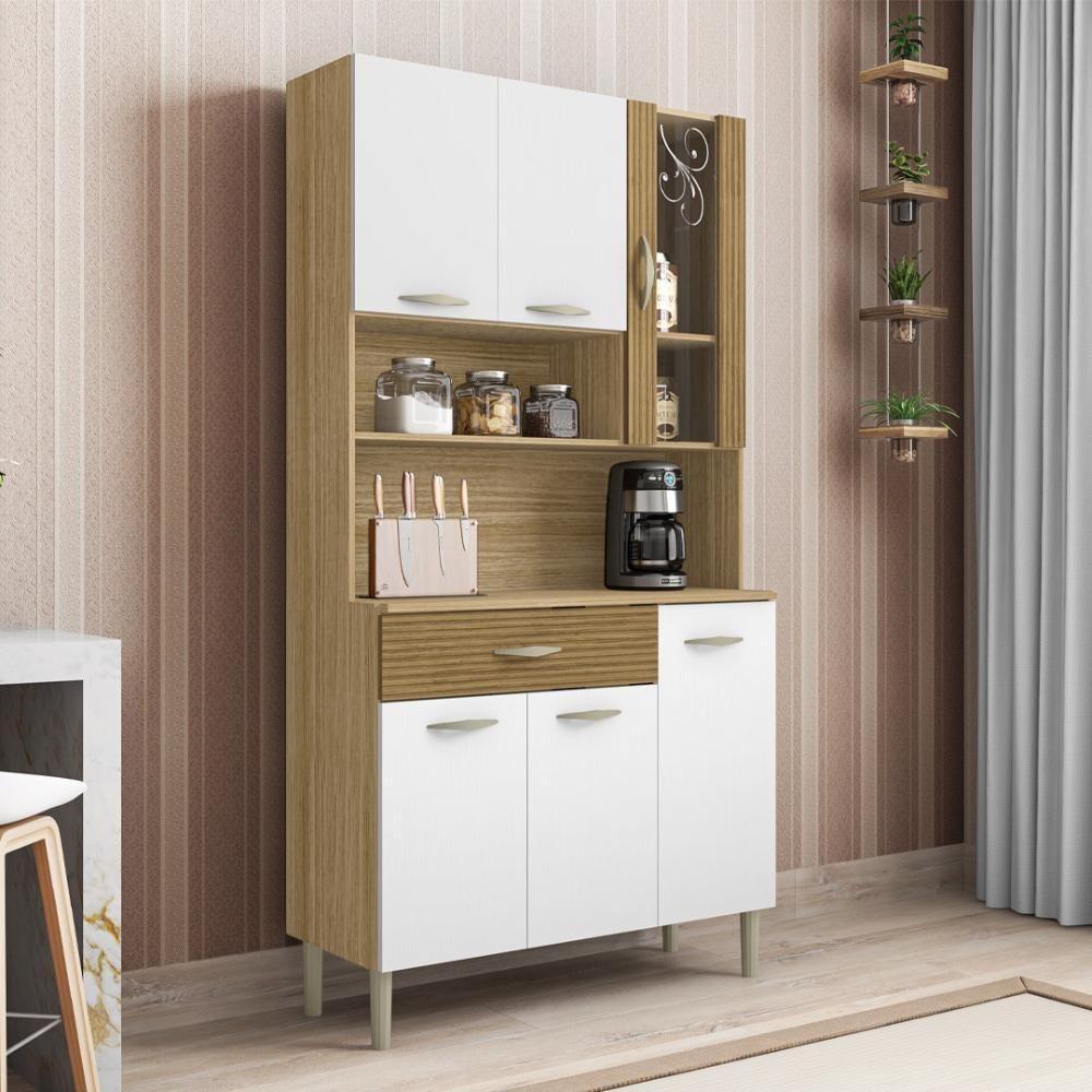 Armário De Cozinha Compacta 6 Portas 1 Gaveta Golden Freijó Freijó-supremo-cp-ripado Freijó - 1