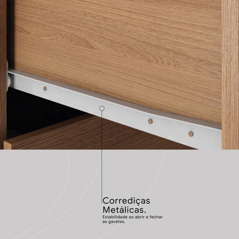 Guarda Roupa Casal 4 Portas Com Espelho E 3 Gavetas Colombo Branco-rosa-branco - 4