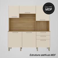 Armário De Cozinha Compacta Mdf 6 Portas Ferrara Plus Freijó-soft - 5