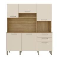 Armário De Cozinha Compacta Mdf 6 Portas Ferrara Plus Freijó-soft - 9
