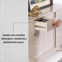 Buffet 4 Portas 2 Gavetas Mônaco - Cinamomo/off White