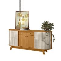 Buffet 4 Portas 2 Gavetas Mônaco - Cinamomo/off White - 7