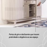 Buffet 4 Portas 2 Gavetas Mônaco - Cinamomo/off White - 8