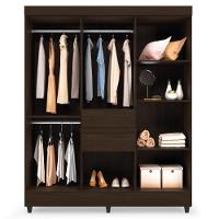 Guarda Roupa Casal 8 Portas Com Espelho E 2 Gavetas Paranaguá ébano Touch - 3