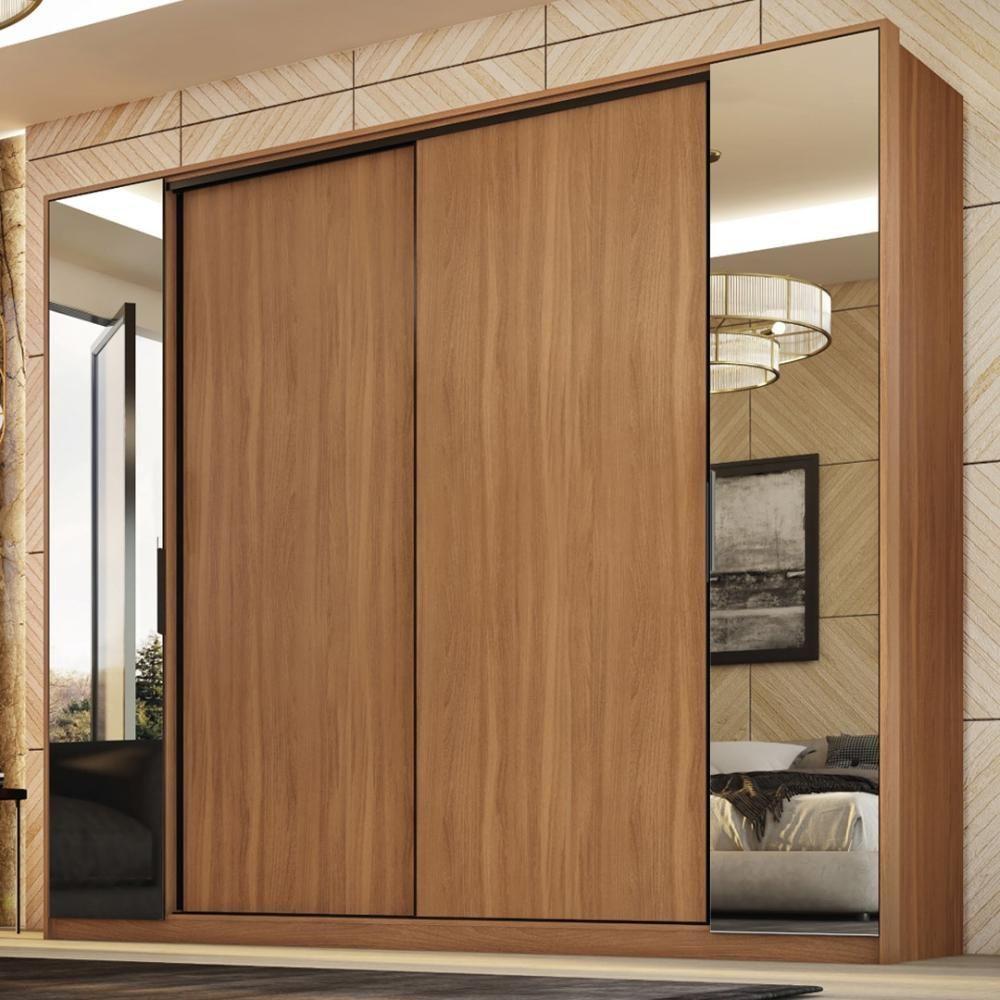 Guarda Roupa Casal 4 Portas Com Espelho E 4 Gavetas Laredo - Amêndola-nude Prime Tx - 1