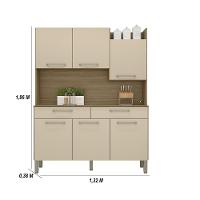 Armário De Cozinha Compacta 6 Portas 2 Gavetas Modena Freijó-vanilla - 2