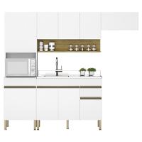 Armário De Cozinha Completa 120 Com Balcão Para Pia 9 Portas Line Freijó-supremo - 10