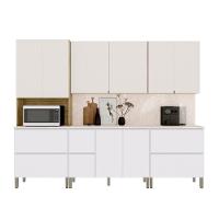 Armário De Cozinha Completa 11 Portas 4 Gavetas Com Balcão Art - Freijó-artico-soft Freijó-artico-soft - 7