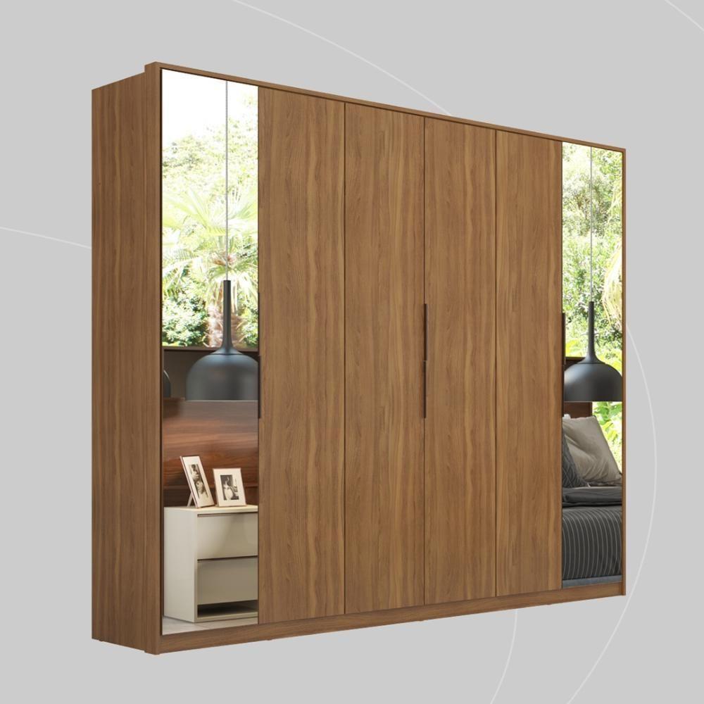 Guarda Roupa Casal 6 Portas Com Espelho E 6 Gavetas Atrice Amêndola Touch - 10